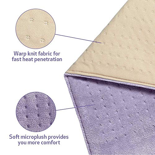 Electric Heating Pad with Fast-Heating Technology, 3 Heat Settings, Soft Plus...