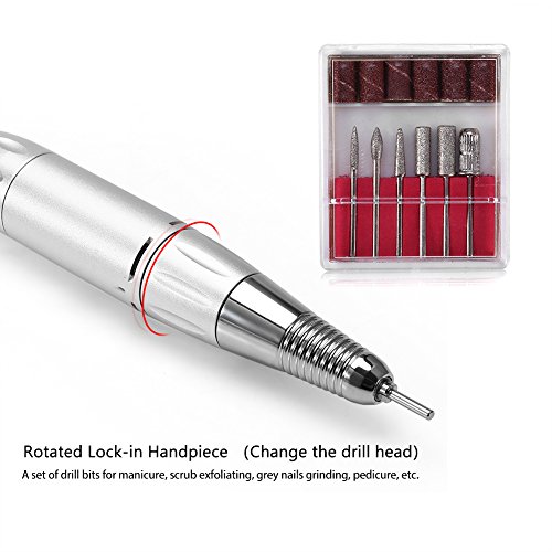 30000RPM Nail Drill Machine Rechargeable Portable Electric E File Acrylic Gel...