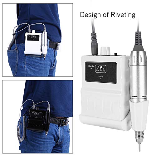30000RPM Nail Drill Machine Rechargeable Portable Electric E File Acrylic Gel...