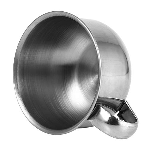 Shaving Soap Mug Bowl, New Stainless Steel Metal Cup Shaver Razor Cleansing F...