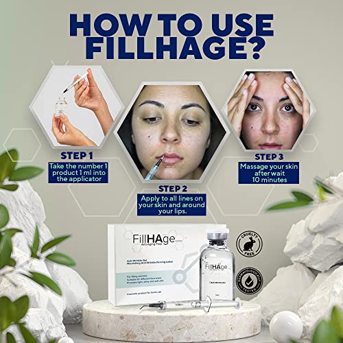 FillHage Facial Rejuvenation Treatment, Anti-Aging Filler Set, Needle-Free, H...