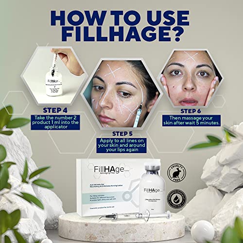 FillHage Facial Rejuvenation Treatment, Anti-Aging Filler Set, Needle-Free, H...