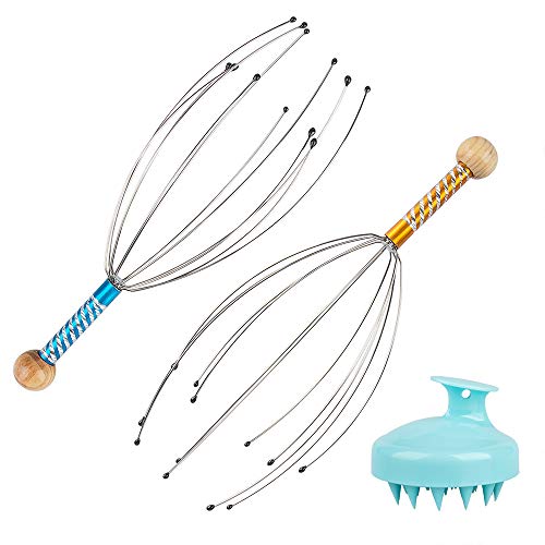 Set of 3, Hair Scalp Massagers and Shampoo Brush, findTop Handheld Head Massa...