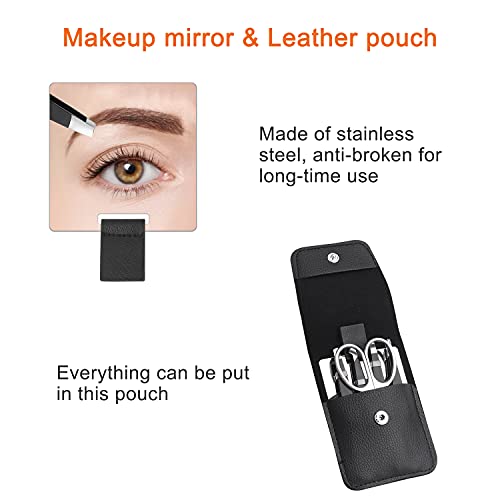 Tweezers Set of 4 Pcs, Professional Precision Eyebrows Plucking Tweezers for ...