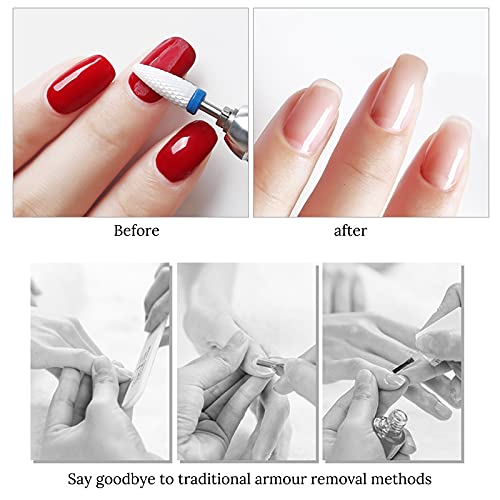 Ceramic Nail Drill Bits 10Pcs- 3/32 Nail Drill Bits Set for Acrylic Gel Nails...