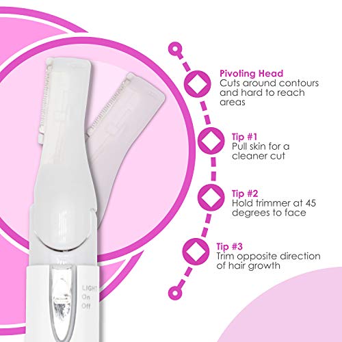 Finishing Touch Diamond Hair Remover with Light Up Deluxe Mirror (E-Commerce ...