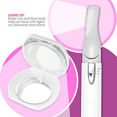 Finishing Touch Diamond Hair Remover with Light Up Deluxe Mirror (E-Commerce ...