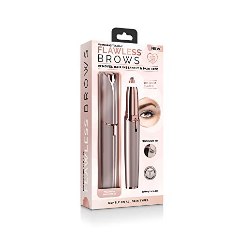 Finishing Touch Flawless Brows Eyebrow Pencil Hair Remover and Trimmer, Pink