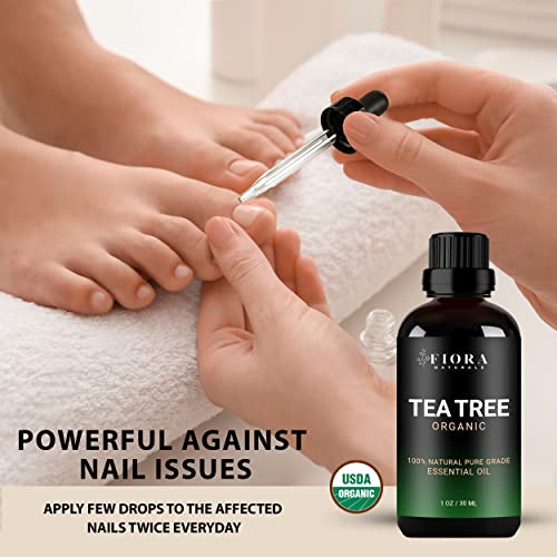 Tea Tree Essential Oil by Fiora Naturals- 100% Pure Organic Tea Tree Oil, for...