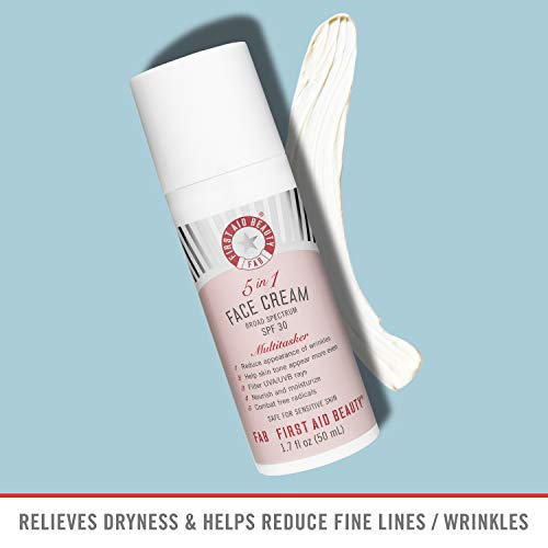 First Aid Beauty 5 in 1 Face Cream with SPF 30, Age-Defying Face Moisturizer ...