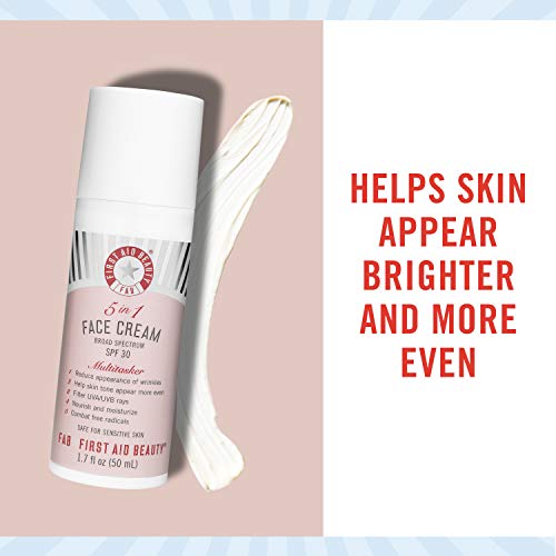 First Aid Beauty 5 in 1 Face Cream with SPF 30, Age-Defying Face Moisturizer ...