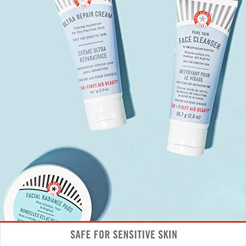 First Aid Beauty FAB Faves to Go Kit: Travel Size Face Cleanser, Exfoliator P...