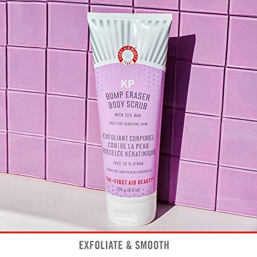 First Aid Beauty KP Bump Eraser Body Scrub with 10% AHA: Vegan Body Scrub to ...