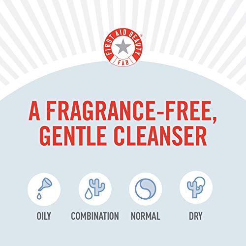 First Aid Beauty Pure Skin Face Cleanser, Sensitive Skin Cream Cleanser with ...