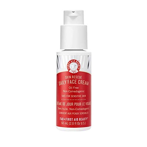 First Aid Beauty Skin Rescue Daily Face Cream: Lightweight Vegan Moisturizer ...