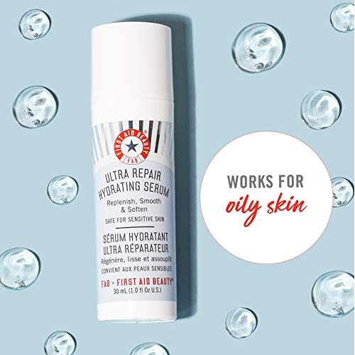 First Aid Beauty Ultra Repair Hydrating Serum with Hyaluronic Acid, Anti-Agin...