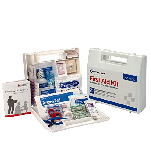 First Aid Only 223-U 25 Person Bulk First Aid Kit, 106-Piece Kit, White