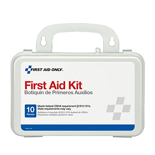 First Aid Only 6060 57 Piece 10 Person First Aid Kit, Weatherproof Plastic Case