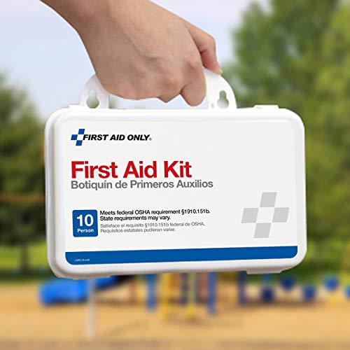 First Aid Only 6060 57 Piece 10 Person First Aid Kit, Weatherproof Plastic Case