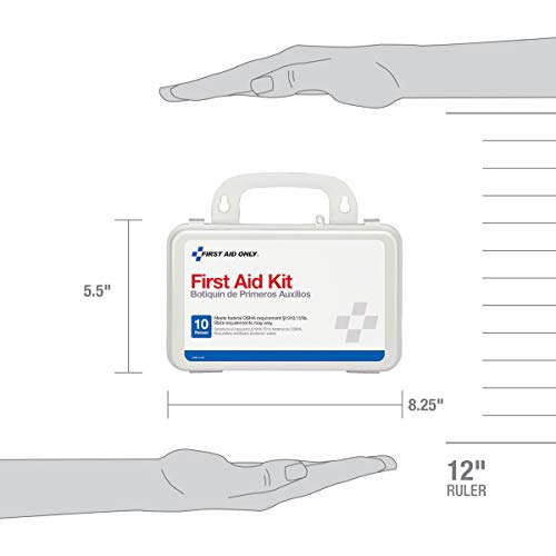 First Aid Only 6060 57 Piece 10 Person First Aid Kit, Weatherproof Plastic Case
