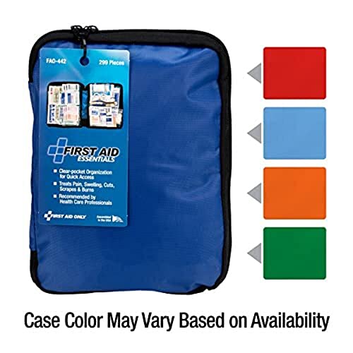 First Aid Only All-Purpose Essentials Soft-Sided First Aid Kit, Blue, 298 Pieces