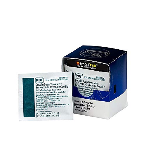 First Aid Only Castile Soap Towelette, 10 Count