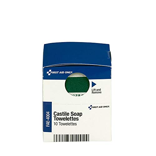 First Aid Only Castile Soap Towelette, 10 Count