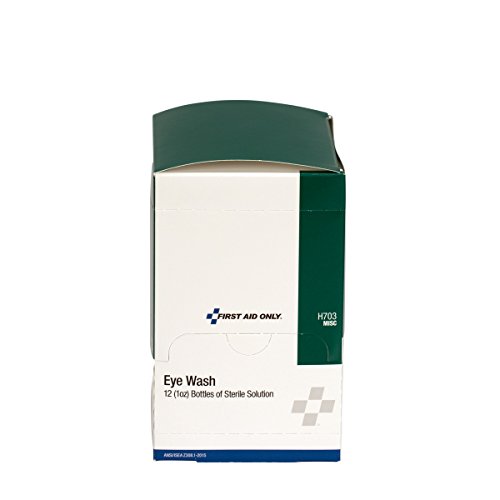 First Aid Only Eye Wash 1 Ounce Bottle, Box of 12 (H703)