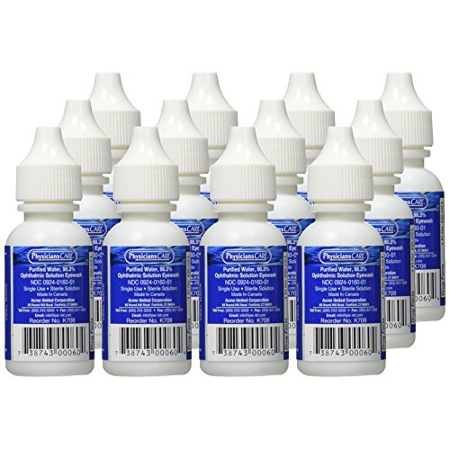 First Aid Only Eye Wash 1 Ounce Bottle, Box of 12 (H703)