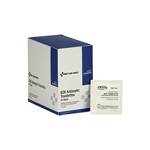 First Aid Only H307 Antiseptic Cleansing Wipes 50/Box