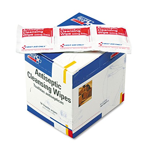 First Aid Only H307 Antiseptic Cleansing Wipes 50/Box