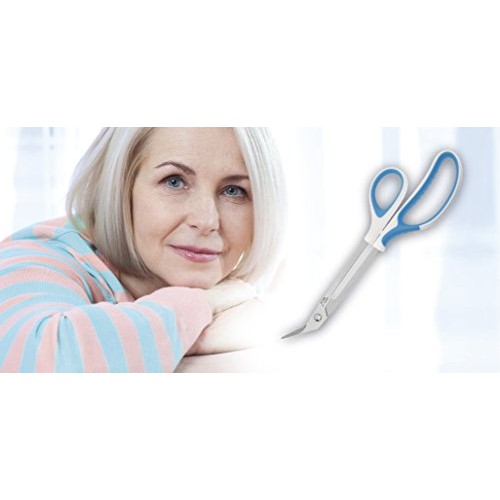 First Aid Only Toenail Scissors with Extra Long Handle, Special Stainless Ste...