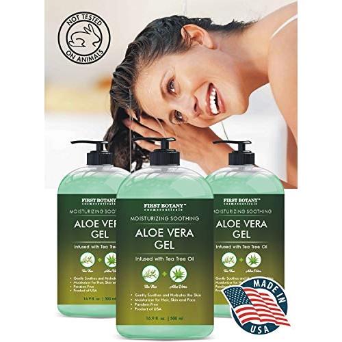 Aloe vera gel from 100 percent Pure Aloe Infused with Tea Tree Oil - Natural ...
