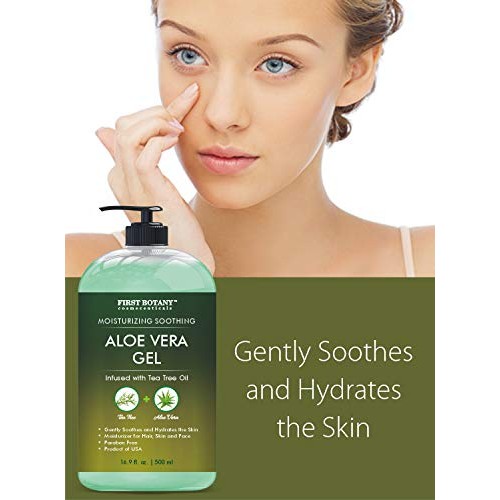 Aloe vera gel from 100 percent Pure Aloe Infused with Tea Tree Oil - Natural ...