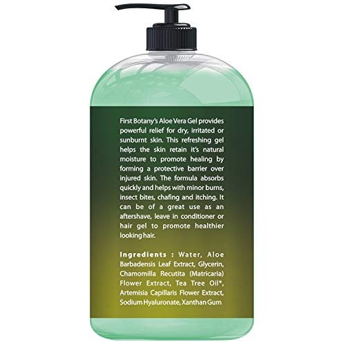 Aloe vera gel from 100 percent Pure Aloe Infused with Tea Tree Oil - Natural ...