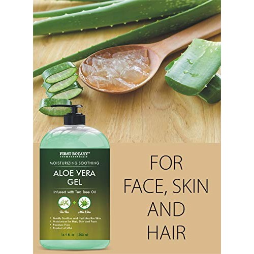 Aloe vera gel from 100 percent Pure Aloe Infused with Tea Tree Oil - Natural ...
