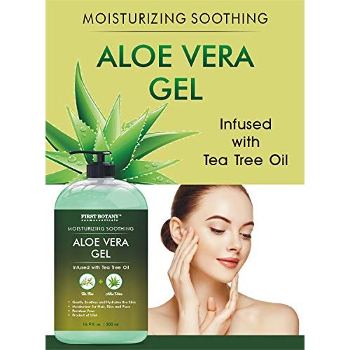Aloe vera gel from 100 percent Pure Aloe Infused with Tea Tree Oil - Natural ...