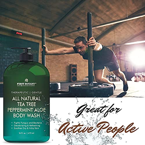 First Botany All Natural Tea Tree Body Wash - Fights Body Odor, Athlete’s Foo...