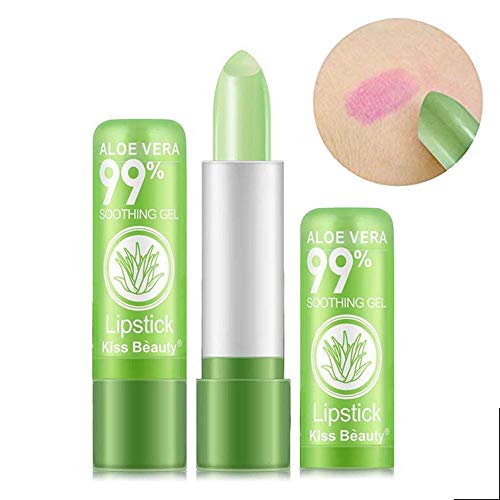 2 Pack Aloe Vera Lipstick, Firstfly Long Lasting Nutritious Lip Balm Lips Moi...