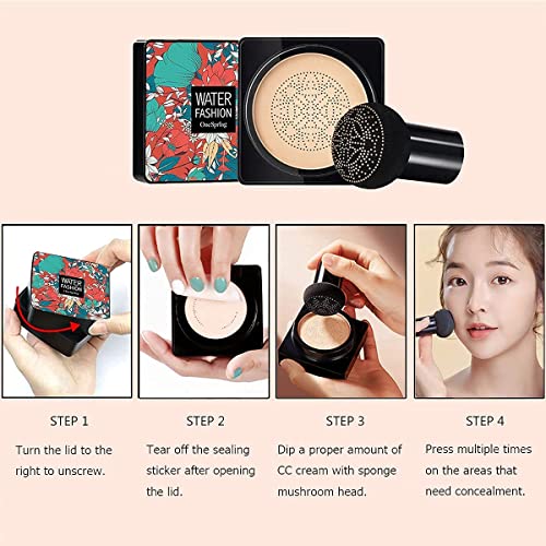 Firstfly Mushroom Air Cushion CC Cream, Moisturizing Concealer Makeup Base Pr...
