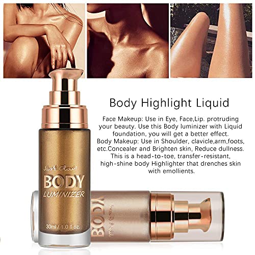 Liquid Illuminator, Firstfly Body Highlighter Makeup Smooth Shimmer Glow Liqu...