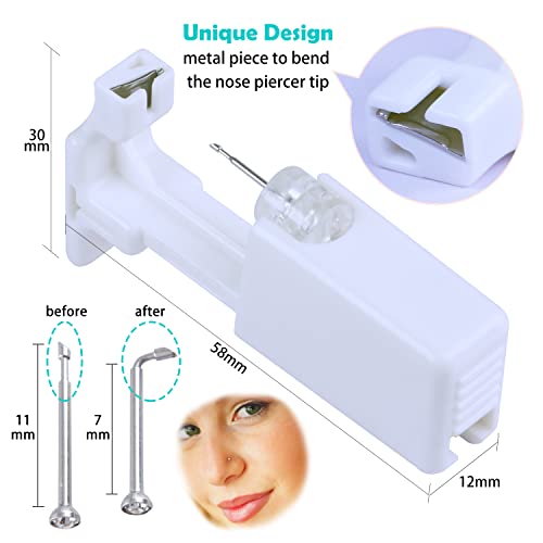 Firstomato 1pcs Disposable Nose Piercing Gun Self Nose Piercing Kit Piercing ...