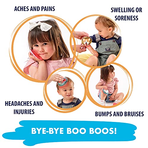 Cool Coolers Children's Boo Boo Flexible Gel Ice Pack, 4x4”, Reusable Cold Co...