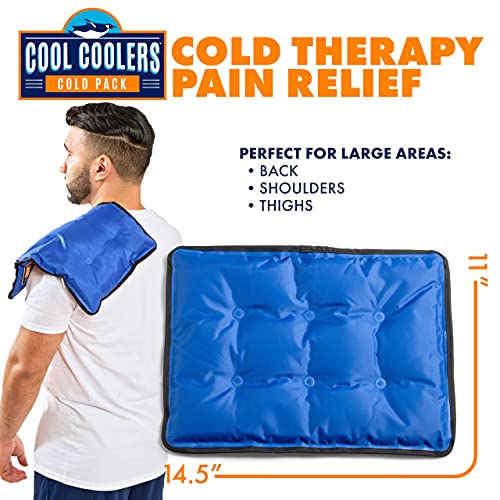 Cool Coolers Flexible Gel Ice Pack, Standard Large 11"x 14.5”, Reusable Cold ...