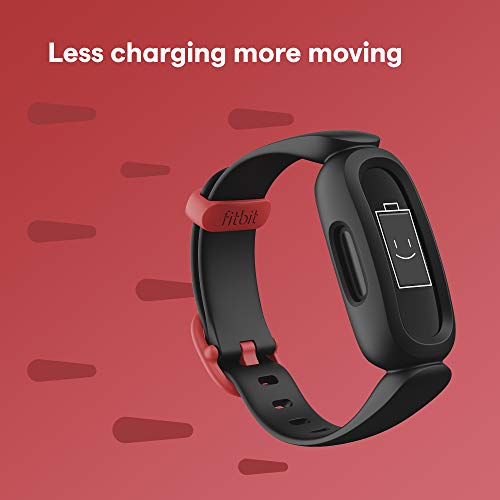 Fitbit Ace 3 Activity Tracker for Kids 6+ One Size, Black/Racer Red