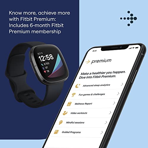 Fitbit Sense Advanced Smartwatch with Tools for Heart Health, Stress Manageme...