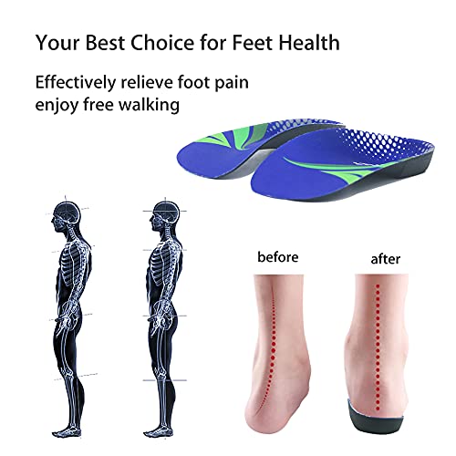 Orthotic Inserts 3/4 Length, High Arch Support Foot Insoles for Over-Pronatio...