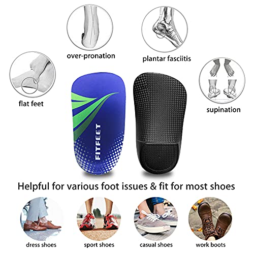 Orthotic Inserts 3/4 Length, High Arch Support Foot Insoles for Over-Pronatio...