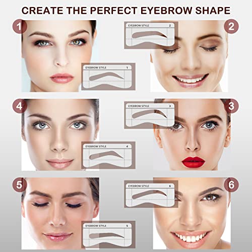 Eyebrow Stamp Stencil Kit, One Step Brow Stamp Kit, Brow Stamp and Shaping Tr...