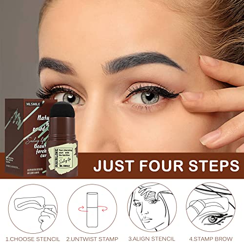 Eyebrow Stamp Stencil Kit, One Step Brow Stamp Kit, Brow Stamp and Shaping Tr...